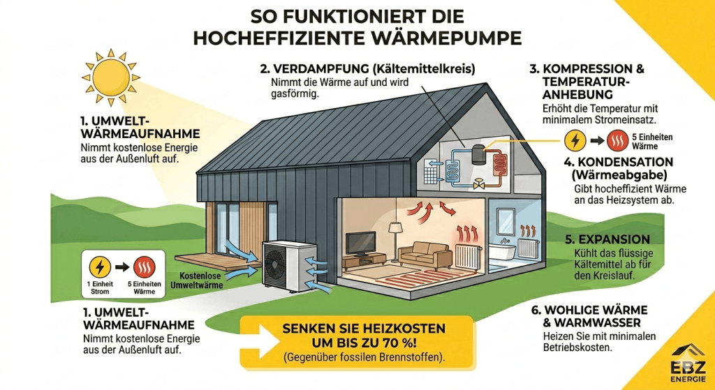 Funktionsweise einer Wärmepumpe