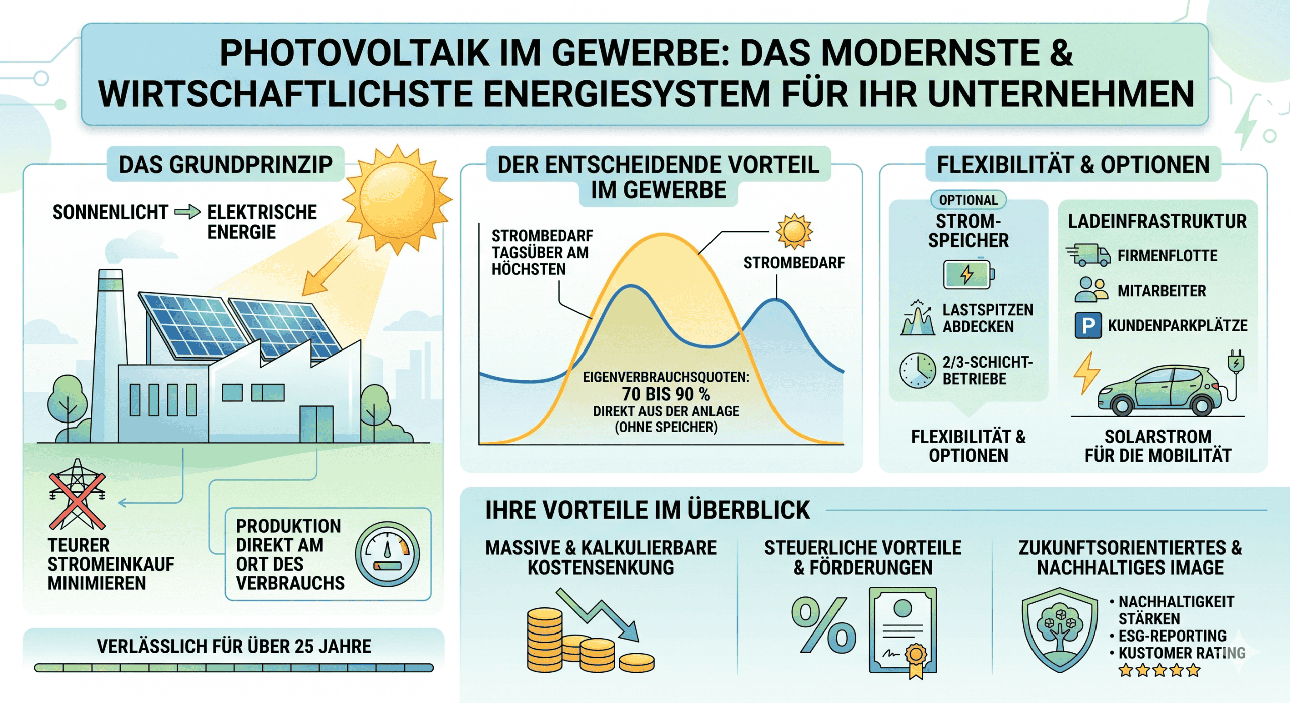 Photovoltaik für Gewerbe erklärt